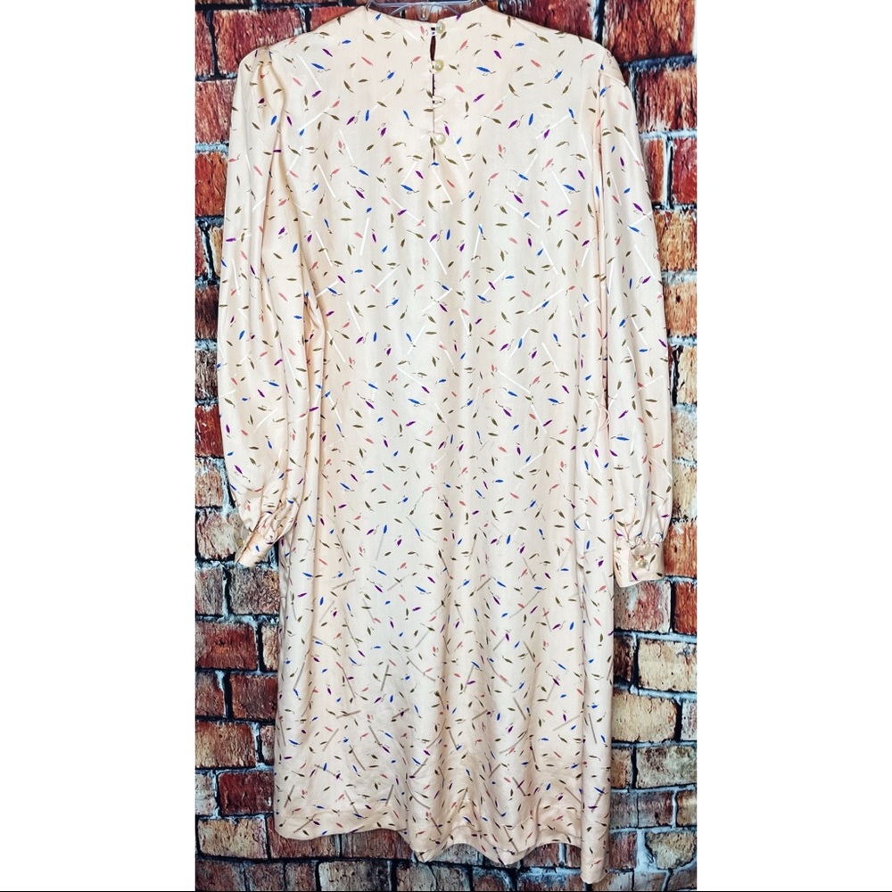 VTG The Wilroy Traveller Brownstone Studio NY Midi Long Sleeve Dress Size 14 - Picture 5 of 7